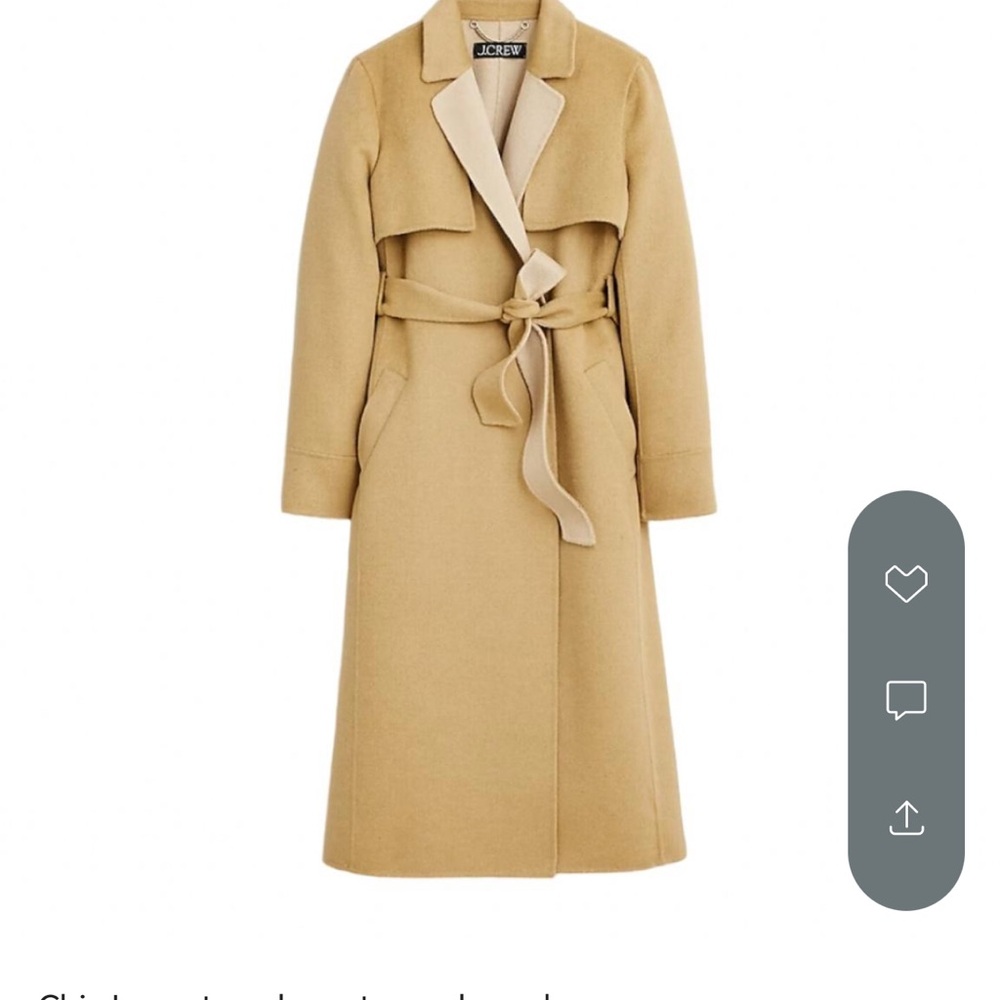 J.Crew Camel Wool Belted Coat